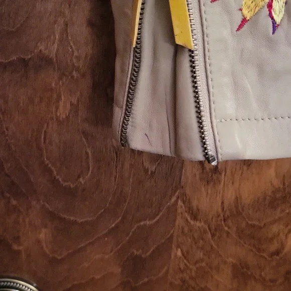 Lambskin Leather Jacket w/ Embroidery Small - Picture 14 of 14